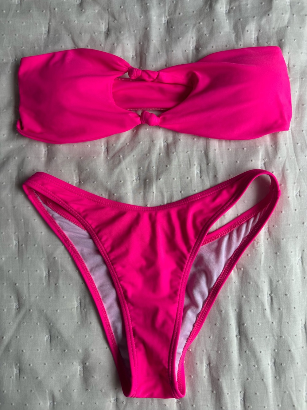 Pink Strapless Bikini Set - Picture 2 of 3